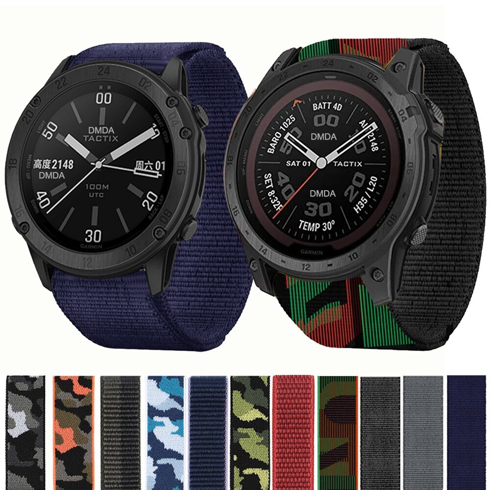 Nylon Strap Garmin Fenix Straps Nylon Loop Watch Band Strap For