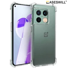 For OnePlus 10 Pro Case Slim Clear Shockproof Soft TPU Cover + Screen Protector