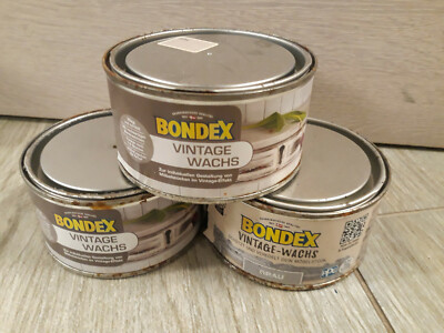 Bondex Vintage Wachs 500ml Möbelwachs Holzwachs Gold Silber Grau (2x250ml) (S388