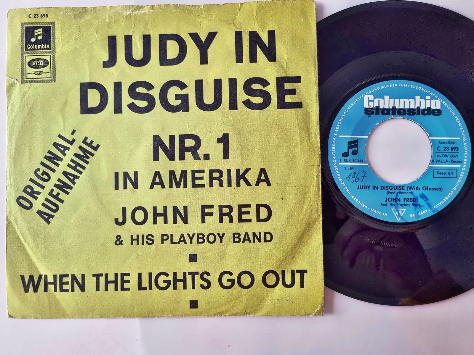 John Fred & His Playboy Band - Judy in disguise 7'' Vinyl Germany