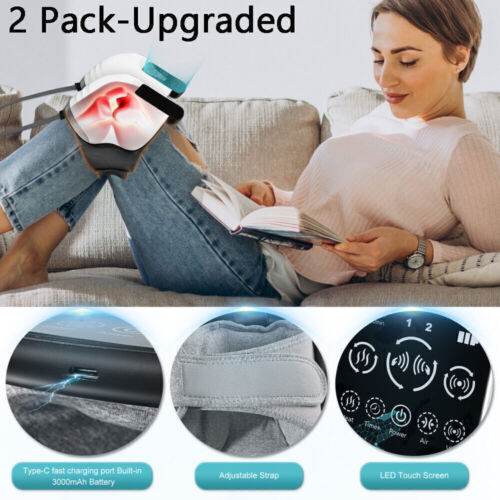 Cordless Infrared Heat Knee Massage Air Pressure Vibration Massager Pain Relief - Picture 2 of 16