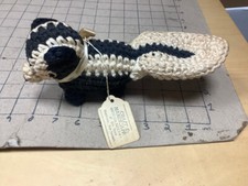 Original Vintage SKUNK -- stuffed animal -- craft by handicapped Manchester NH