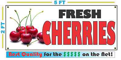 Full Color FRESH CHERRIES BANNER Sign NEW Larger Size Best Quality for the $$$$