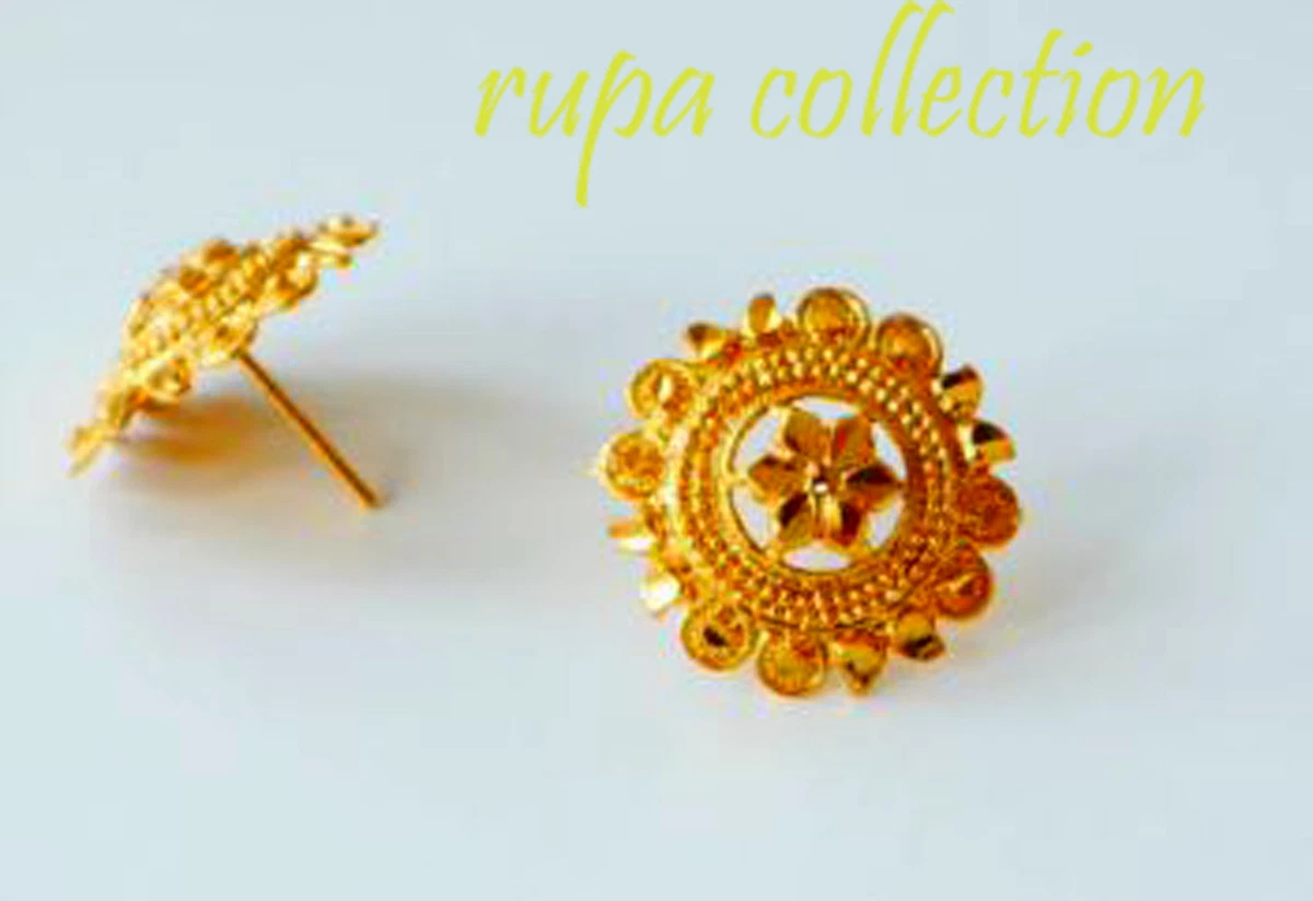 Tops earrings design gold deals