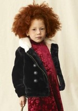 Matilda Jane Just Imagine Artis Girls Faux Fur Coat Size 4 NWT