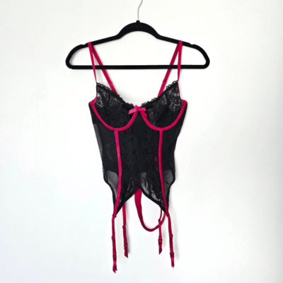 Adore Me Women's Medium Pink Black Merrywidow Hot Garter Belt Corset Lingerie | eBay Adore Me Women's Medium Pink Black Merrywidow Hot Garter Belt Corset Lingerie | eBay