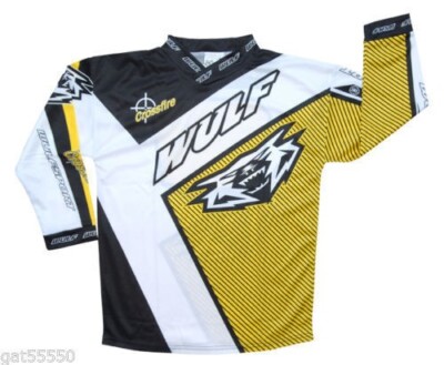 Neu Wulfsport Kinder GELB 3-4 Jahre Trikot Shirt Motocross Quad ForLT PW Jugend
