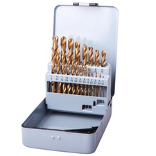 Drillforce 21PCS Drill Bit Set HSS Titanium Multi-Bits Metal Woodworking Tools