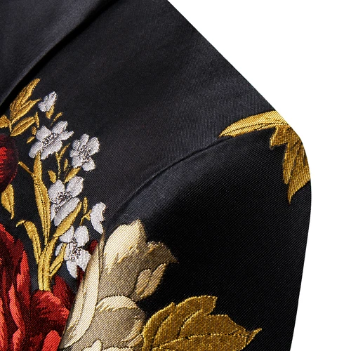 Para Hombres Floral Esmoquin Cena Chaqueta Calce Regular Chal Solapa Paisley Baile de graduación Fiesta Traje - Imagen 106 de 236