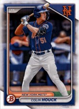 2024 Bowman Base Colin Houck #BP-123 New York Mets Prospect Baseball Card