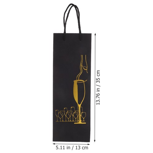 12 Pcs Wine Gift Bag Reusable Paper Storage Tote Carrier Bottle Bags - Picture 12 of 12