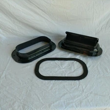 Trailer Roof Vent  Black Steel Air Flow High Popup  Cargo Trim Ring & Gasket