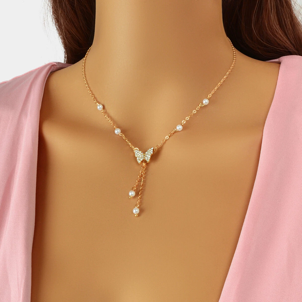 Y shaped necklace sale gold