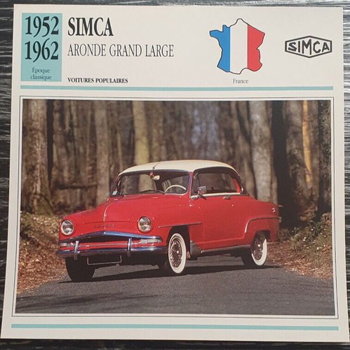 Ancien Document Publicitaire Simca Aronde Grand Large - Système Vue Route - Vintage Années 50/60