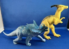 Pair of Ankyo Dinosaurs Hadrosaur & Ceratopsian 