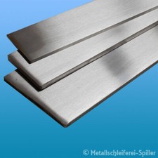 Edelstahl Flachmaterial 10x3 bis 200x10 mm geschliffen(K240)/ungeschliffen(Roh)