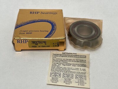 RHP 7003CTSULP4V Angular Bearing 17x35x10mm 7003C 7003-C-T-DUL-P4V England