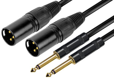 PULSE - Cavo per chitarra da jack mono a jack da 6,35 mm (1/4"), verde 6 m