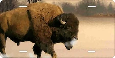 Montana Bison Buffalo Art Car Truck license plate Wilderness Wild Life art