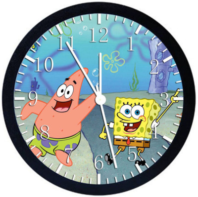 SpongeBob SquarePants Black Frame Wall Clock For Decor or Gifts