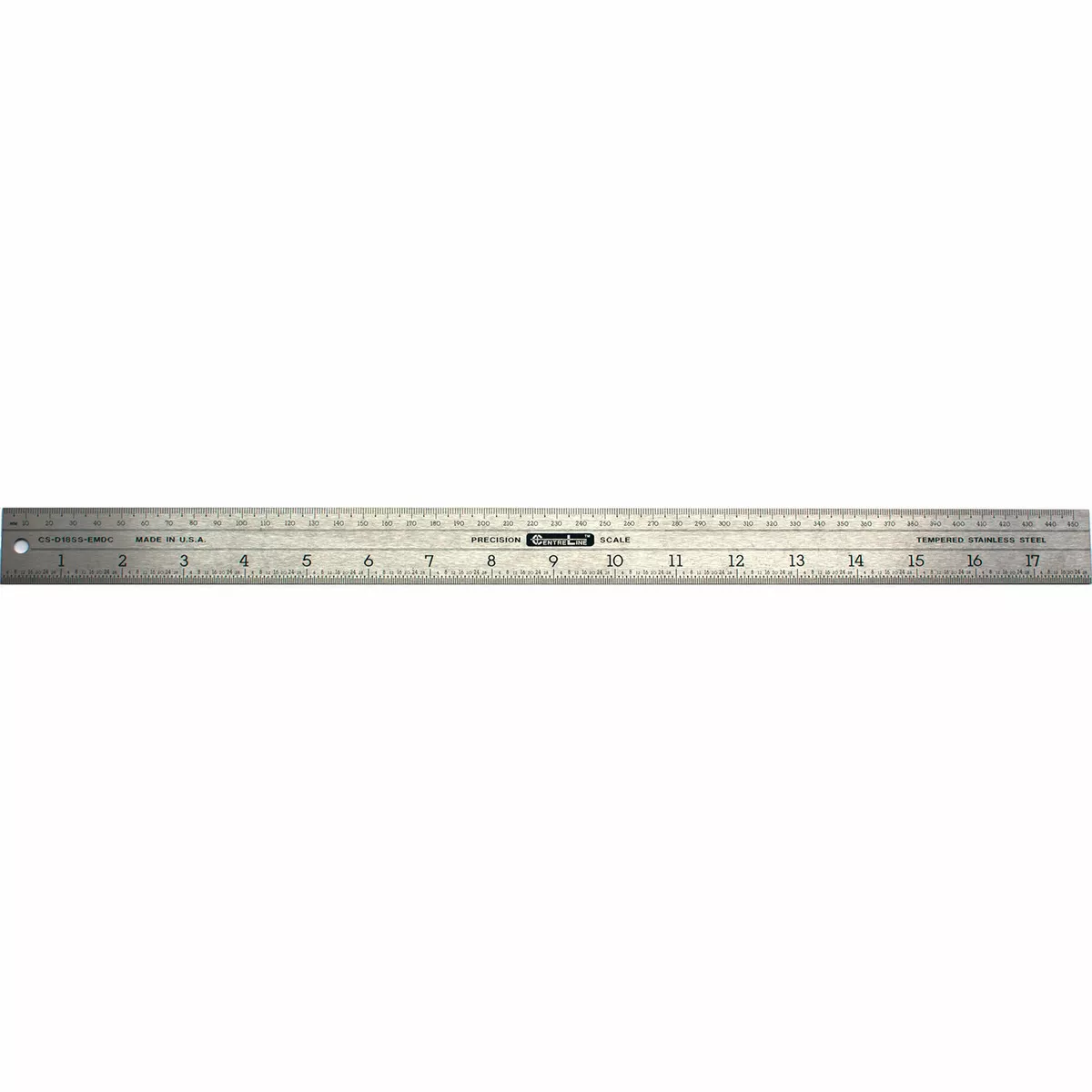 Steel Corkback Ruler 18