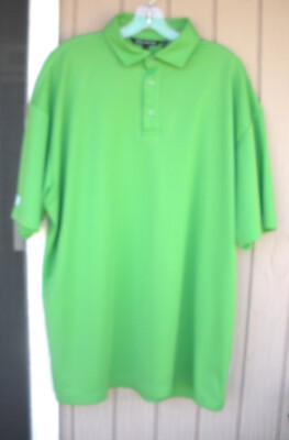 Loft8 XXL 2XL Green Stripe Short Sleeve Mens Polo Golf Sports Shirt