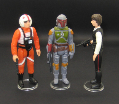 100 x Vintage Star Wars Clear Action Figure small Display Stands Kenner Palitoy 