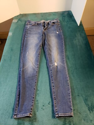 Old Navy Jeans Womens Blue Sz 4 Mid Rise Skinny Ladies Pants Stretch Denim