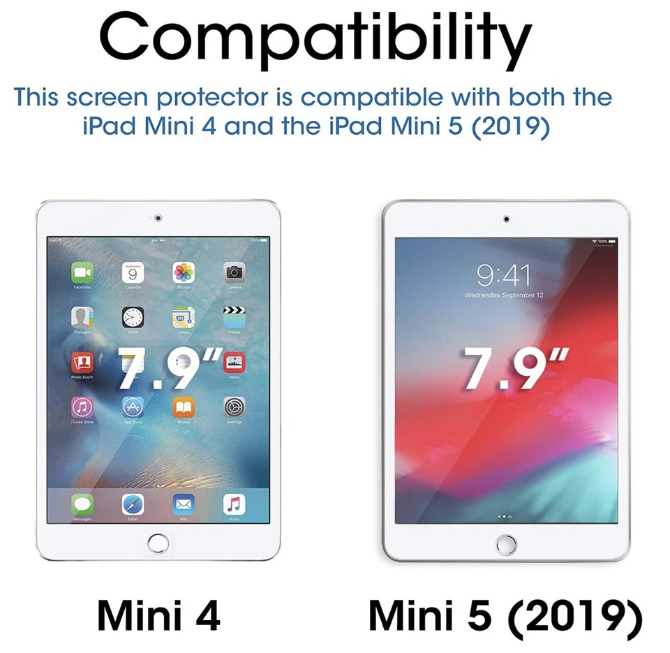 amFilm Apple iPad Mini 5 / Mini 4 Tempered Glass Screen Protector (1 Pack) - Image 2 of 4