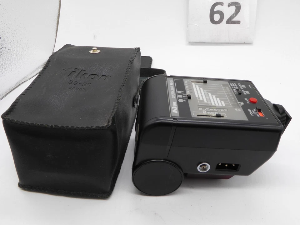 genuine Nikon SB-20 Speedlight Electronic Flashgun + ss 20 case  Tested Working - Image 2 of 3