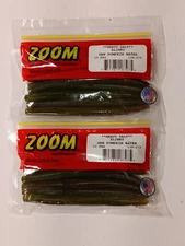 2 Packs of  Zoom Heavy Salt Zlinky 5" 10 pk. Green Pumpkin Watermelon 