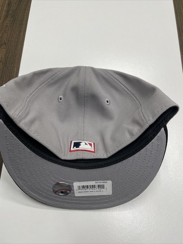 NEW Mens New Era Cleveland Indians Fitted 7 59FIFTY Gray Authentic Hat Cap NWT - Picture 4 of 11