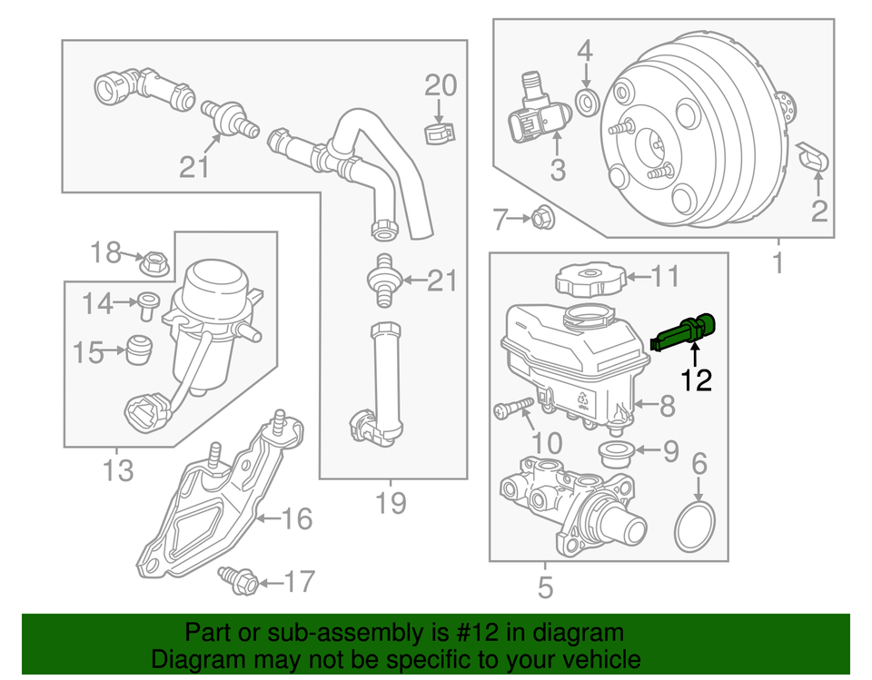 Genuine GM Brake Fluid Level Sensor 25897579 eBay