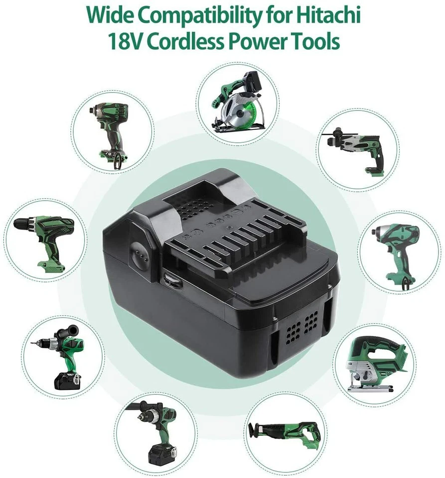 Nueva batería de iones de litio deslizante de 18 V 7,0 AH para Hitachi BSL1830 BSL1815X BSL1830C litio Foto 2 de 4