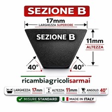 Cinghia Trapezoidale AA-91,25 Per Trattorino – Doppia V, Sostituisce MTD 754-04175, Lunghezza 2369 Mm