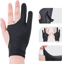 Artist Drawing Glove 3-Layer Palm Rejection 2 Pack Black Right Left Hand