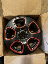 2015 Fiat 500e Aluminum Rim, Black With Orange inserts, Good condition
