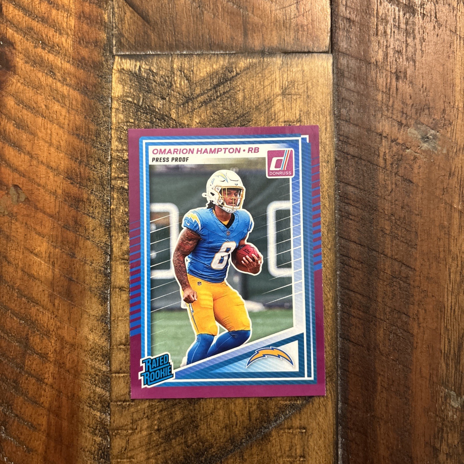 2025 Panini Donruss - Omarion Hampton (RC) Rated Rookie Purple Press Proof