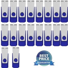 Kootion USB 2.0 64GB 20PCS Metal Swivel Style USB Flash Drive Memory Stick Blue