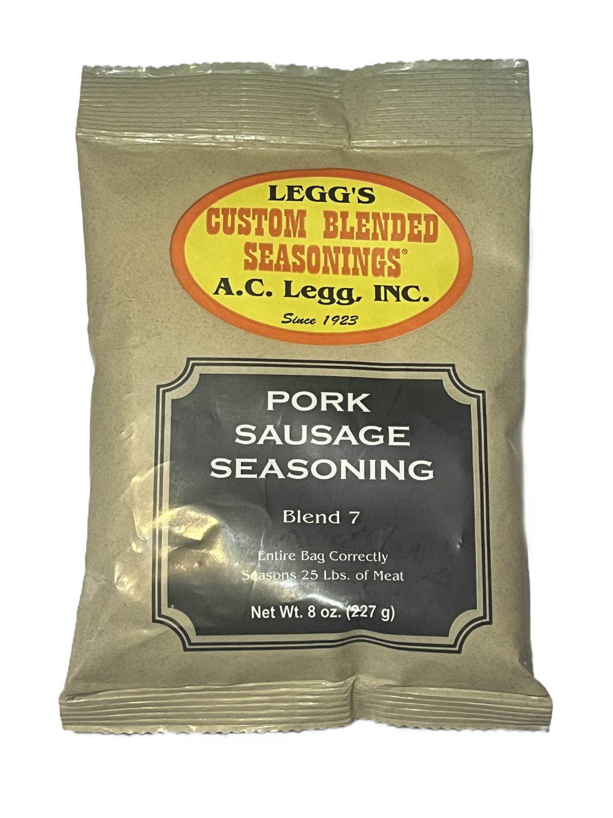 AC Legg's Pork Sausage Seasoning - Blend #7 Mild Blend 8 oz