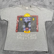 Vintage Walt Disney World The Twilight Zone Tower Of Terror T-Shirt Mens Large