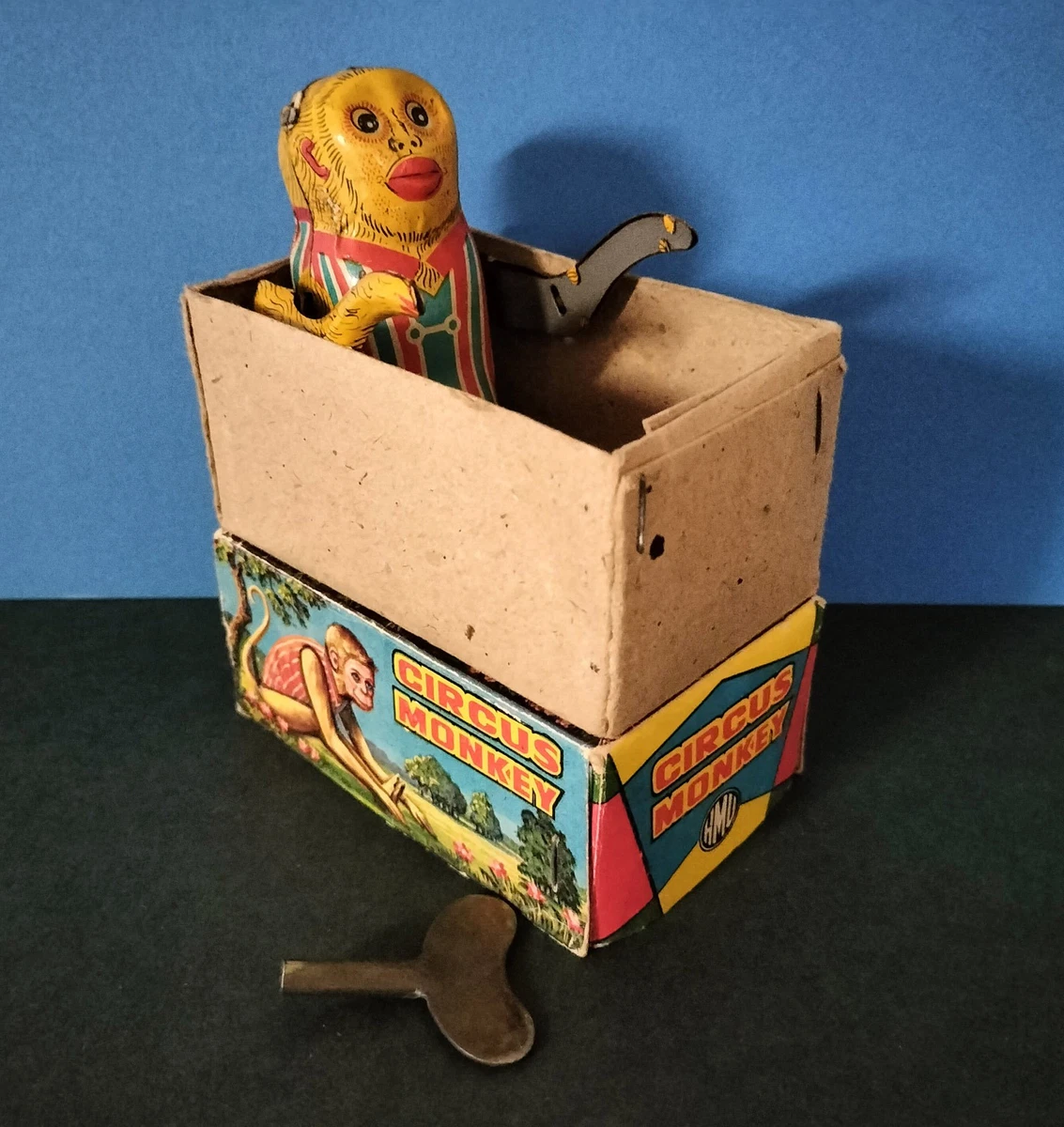 JOUET ANCIEN Automate Mécanique, Singe se coiffant. EUR 12,00 - FR
