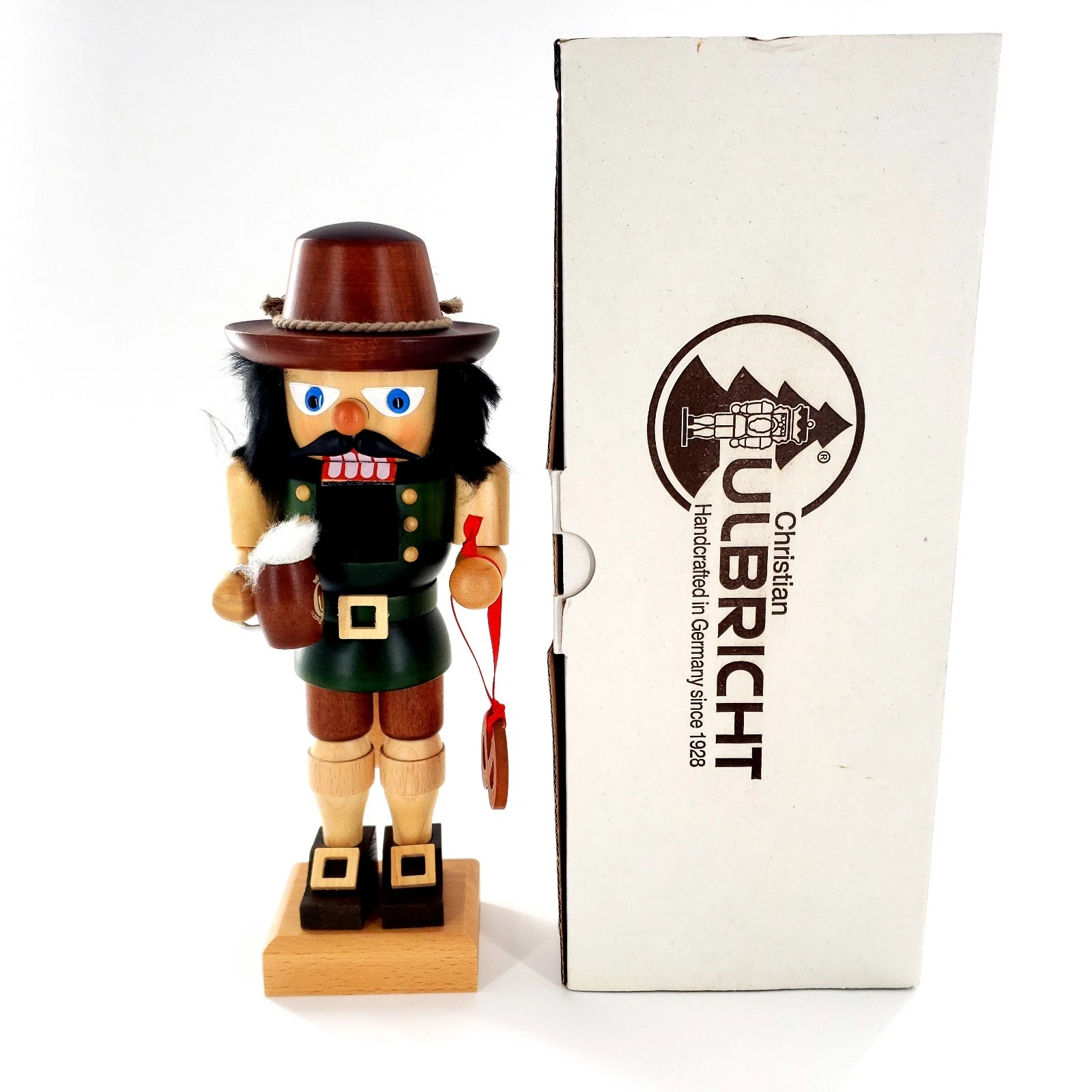 Christian Ulbricht 10" Wooden Handcrafted Nutcracker Beer Stein & Pretzel w/ Box
Opens in a new wind