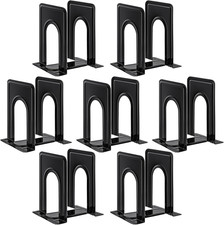 Non-Skid Heavy-Duty Metal Bookends Pair