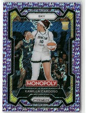 2024 Prizm Monopoly Kamilla Cardoso RC #/50 Purple Millionaire Shimmer Sky
