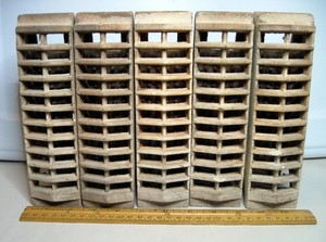Lot of 5 Dearborn Gas Heater Insert Grates Bricks X101928