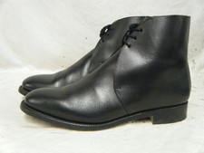 British Army Military Officers Black Leather George Parade Boots Size 9 M 43 X5