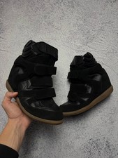 STILE ISABEL MARANT! SCARPA taglia 40 Saint nera donna rara Y2K lusso alte
