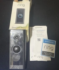 RING - Wired VIDEO DOORBELL - HD Camera - Black