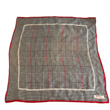 Lauren Ralph Lauren Pocket Square Handkerchief Black Red Plaid LRL